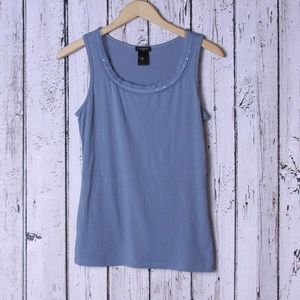 Ann Taylor Tank w/rhinestone detail Size XS